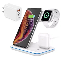UNIGEN Unidock 3 in 1 USB Type C Wireless 15 W White Charging Station, UDWT_AD-13