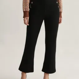 Elle Black Solid Trousers-image-91