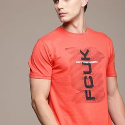 FCUK Pure Cotton Brand Logo Printed T-shirt-image-55