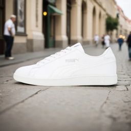 Puma Smashic Unisex White Sneakers-picture-0