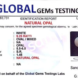 namdev gems 6.25 Ratti Austrelian Opal Gold Pendant For Removing All Obstacless In Life image 2