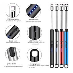 generic Electric Arc Lighter with 360° Flexible Neck, USB Rechargeable, LED Battery Indicator, Safety Lock, Metal Hook, Available in Multicolour image 5