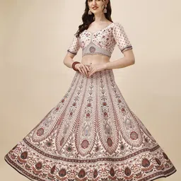 SAPTRANGI Embellished Beads and Stones Ready to Wear Lehenga & Blouse With Dupatta-picture-29