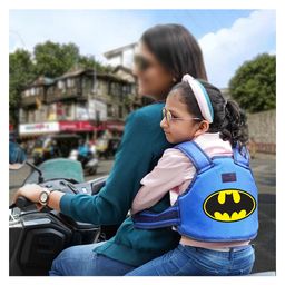 Magic Seat Two Wheeler Safety Seat Belt Batman Theme - Blue-20