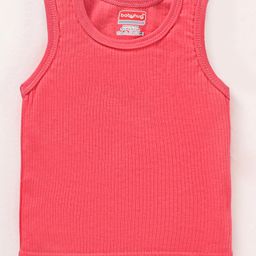 Babyhug Sleeveless Thermal Vest Solid Colour- Coral-image-64