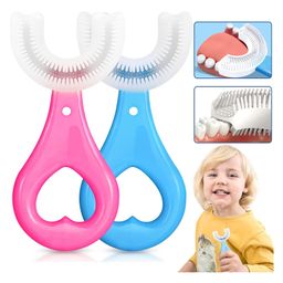 OPINA U Shaped Soft Manual Whitening Silicone Mouth Cleaning Toothbrush Pack of 2 - Multicolour-12