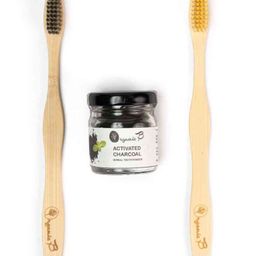 Organic B Oral Care Pack Brush & Charcoal Tooth Powder - 20 gm-4
