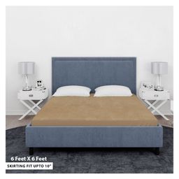 Sassoon Laika King Size Waterproof Mattress Protector 72x72 inch - Beige-27