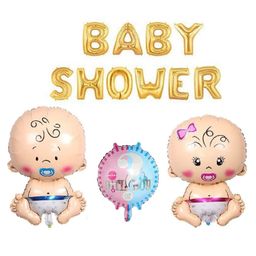 Bubble Trouble Baby Shower Golden Foil Banner Theme Party Decoration Kit Pack of 4-image-36