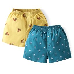 Pine Kids Cotton Elasticated Boxers Flamingo Print Pack of 2 (Color May Vary)-image-4