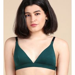 &Circus Modal Knit Solid Adjustable Maternity Bra - Green-image-45