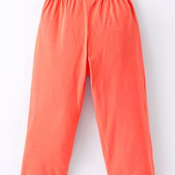 Tango Single Jersey Full Length Lounge Pant With Elephant Print - Peach image 2