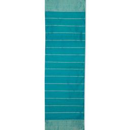 Fabindia Teal Blue & White Striped Anti Skid Table Runner-29