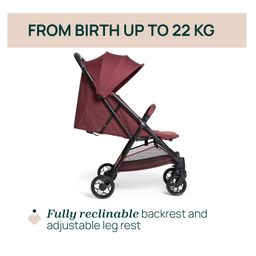 Chicco Urbino Ruby Stroller With Smart Folding & Protective Canopy - Maroon image 3