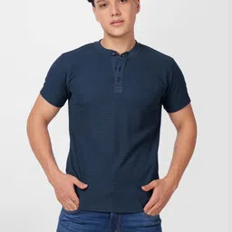 PERF Men Blue Henley Neck T-shirt-picture-47