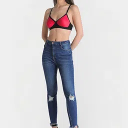 Deevaz Colourblocked Bra Medium Coverage Underwired-4