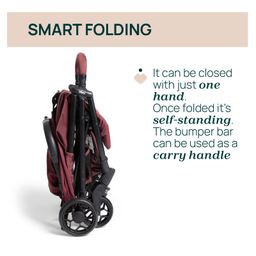 Chicco Urbino Ruby Stroller With Smart Folding & Protective Canopy - Maroon image 5