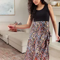 DressBerry Animal Print Fit & Flare Dress-image-33