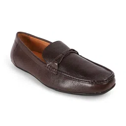 Tresmode Men Leather Driving Shoes-41