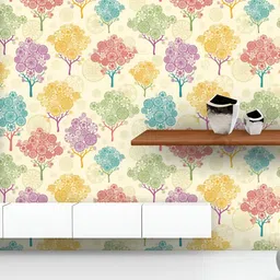 ArtzFolio Printed UV-Resistant Anti-Bacterial Abstract TreesPeel & Stick Wallpaper-image-11