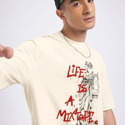 glitchez Street Vibe Graphic Printed Relaxed Fit T-shirt-image-86
