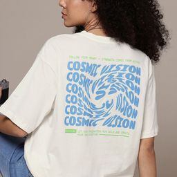 The Roadster Life Co. Typography Printed Drop-Shoulder Pure Cotton Oversized T-shirt-picture-56