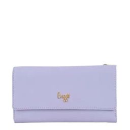 Baggit Purple Solid Tri-Fold Wallet for Women-image-61
