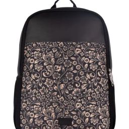Zouk Statement Bombay Houndstooth Black Jute Printed Laptop Backpack - 16.9 Ltrs image 2