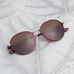 Ted Smith Women Round Sunglasses with Polarised and UV Protected Lens SUN-TULIP_BUSL-36