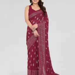 Panzora Striped Poly Georgette Saree-picture-58