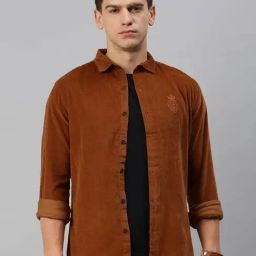 SHOWOFF Camel Brown Regular Fit Shacket-18