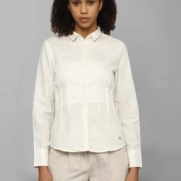 Allen Solly Cream Regular Fit Shirt-image-87
