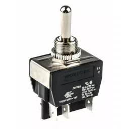 ARCOLECTRIC (BULGIN LIMITED) Toggle Switch Panel Mount (On)-Off-(On) DPDT Tab Terminal, C3972BBAAA-picture-45