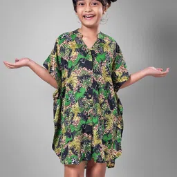 Tura Turi Floral Print Kaftan Mini Dress-image-41