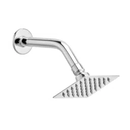 CERA Stainless Steel Overhead Shower 100x100 mm with Shower Arm and Wall Flange, F7020110SS-35