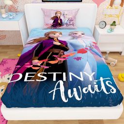 Athom Living Blue & White Printed 180 TC Single Cotton Single Bedsheet Set 1.48 m x 2.23 m-46