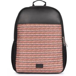 Zouk Statement Bristel Multicolor Jute Printed Laptop Backpack - 16.9 Ltrs image 3