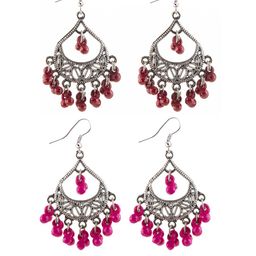 Creative Frogs Set Of 2 Silver Toned Oxidized Drop Earrings-5