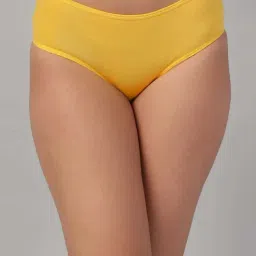 Clovia Yellow Cotton Regular Fit Printed Panties-picture-10
