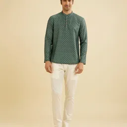 Manyavar Men Printed Thread Work Short Kurta-picture-51