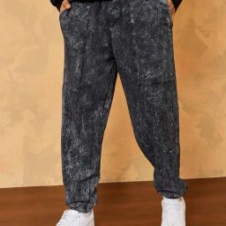 Styli Relaxed Jogger in Black acid wash with Elasticated Cuff_NR_51049801-image-8