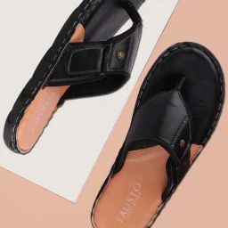 Fausto Men's Black Thong Sandals-image-33