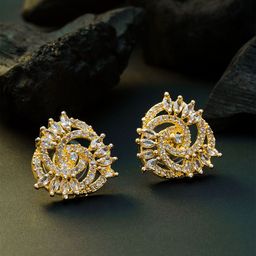 Anouk Gold-Plated Artificial Stones Studded Contemporary Studs-picture-37
