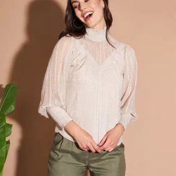 Marie Claire Beige Striped Top-picture-15
