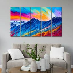 999Store Printed Blue MDF Wall Art-24