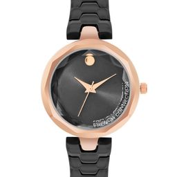 French Connection Women Embellished Dial & Stainless Steel Bracelet Style Straps Analogue Watch FCH09BM-32