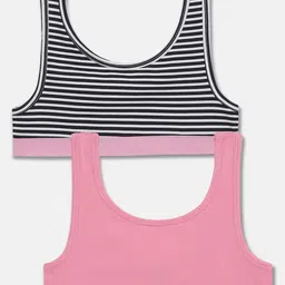 mackly Girls Pack Of 2 Full Coverage Non Padded Beginners Bra With All Day Comfort-6