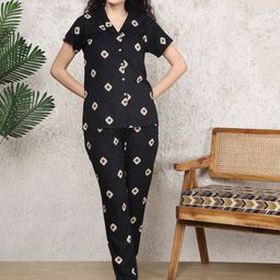 Boston Club Women Printed Night suit T-shirt With Pyjama-image-4