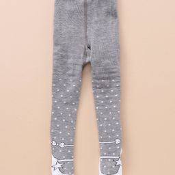 Cute Walk by Babyhug Full Length Anti Bacterial Dotted Tights - Grey-image-13