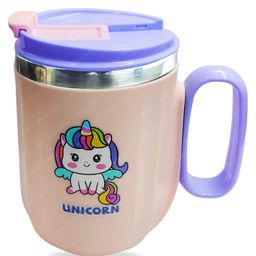 FunBlast Insulated Vacuum Mug with Handle and Lid Unicorn Multicolour - 400 ml-26